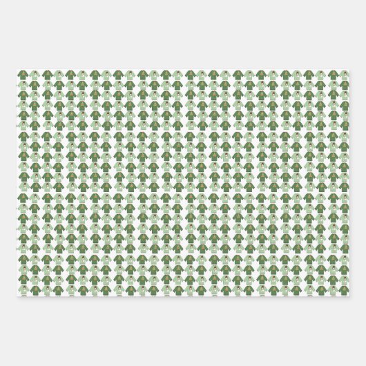 クリスマスセーターのシーツ包み紙自転車 ラッピングペーパーシート (正面2)