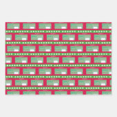 クリスマスセーターのシーツ包み紙自転車 ラッピングペーパーシート (正面)