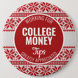 クリスマスセーターのヒントを楽しむ |大学のお金 缶バッジ