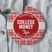 クリスマスセーターのヒントを楽しむ |大学のお金 缶バッジ (インサイチュ)