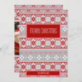 クリスマスセーターの写真 シーズンカード (正面/裏面)