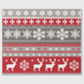 クリスマスセーターの模様の包み紙 ラッピングペーパー (フラット)