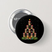 クリスマスセーターを着たウサギ クリスマス 缶バッジ (正面&裏面)