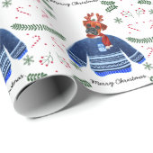 クリスマスセーターを着たボクサードッグフェスティバル ラッピングペーパー (ロールコーナー)