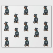 クリスマスセーターを着た可愛い巨人シュナウザー ラッピングペーパー (フラット)