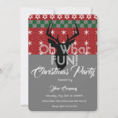クリスマスセーターオフィスパーティーディア醜いセーター 招待状 (正面)