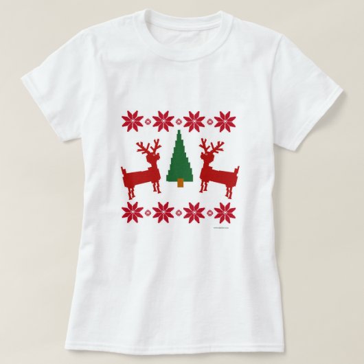 クリスマスセータースタイル Tシャツ (デザイン正面)
