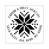 クリスマスセータースノーフレークアドレスラバースタンプ ラバースタンプ (インプリント)