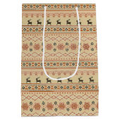 クリスマスセータートインデナーパターン ミディアムペーパーバッグ (裏面)