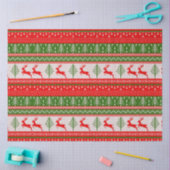 クリスマスセータートナカイ松の木クリスマス 薄葉紙 (クラフト)