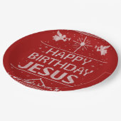 クリスマスセーターハッピーバースデーイエズクリスチャン ペーパープレート (アングル)