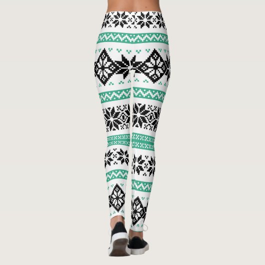 クリスマスセーターパターンホリデーレギンス レギンス (裏面)