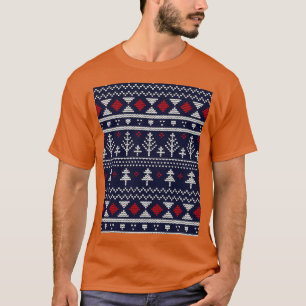 クリスマスセーターパターン簡単ベビー編み物パテ Tシャツ