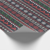 クリスマスセーターパターン ラッピングペーパー (角)