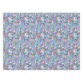 クリスマスセーターパピズサンタハットホリデー テーブルクロス (正面(横))