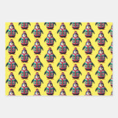 クリスマスセーターペンギン ラッピングペーパーシート (正面2)