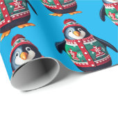 クリスマスセーターペンギン ラッピングペーパー (ロールコーナー)