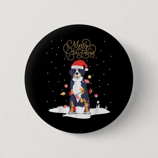 クリスマスセーター付きバニークリスマスラビットクリスマス 缶バッジ (正面)