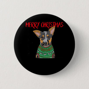 クリスマスセーター付きバニークリスマスラビットクリスマス 缶バッジ