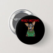 クリスマスセーター付きバニークリスマスラビットクリスマス 缶バッジ (正面&裏面)