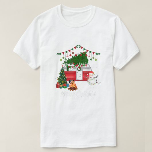 クリスマスセーター付きブルーヒーラー – メリー Christm Tシャツ (デザイン正面)