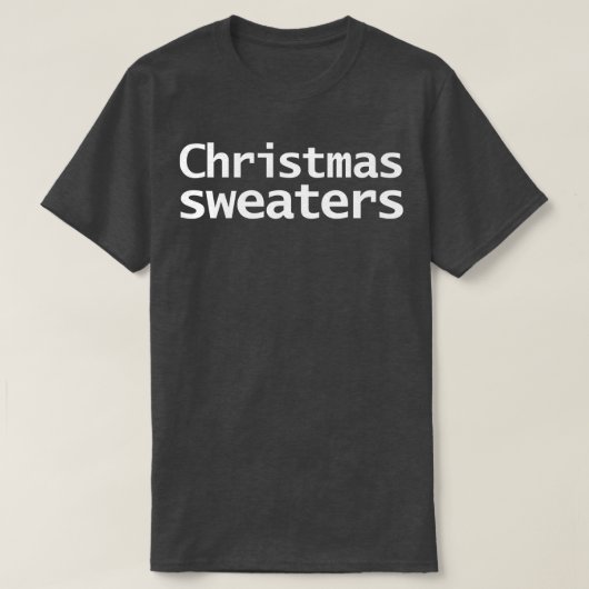 クリスマスセーター文字どおりタイポグラフィ Tシャツ (デザイン正面)