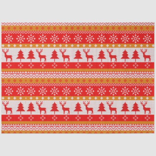 クリスマスセーター松木雪片クリスマス 薄葉紙 (正面)