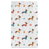 クリスマスセーター柄のダックスフント スモールペーパーバッグ (裏面)