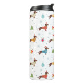 クリスマスセーター柄のダックスフント タンブラー (回転左)