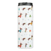 クリスマスセーター柄のダックスフント タンブラー (裏面)