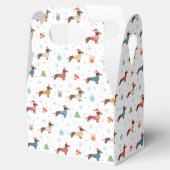 クリスマスセーター柄のダックスフント フェイバーボックス (オープン)