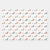 クリスマスセーター柄のダックスフント ラッピングペーパーシート (正面2)