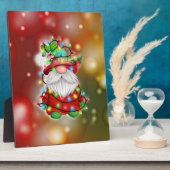 クリスマスセーター格言ホリデーライツコンブ フォトプラーク (側面)