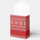 クリスマスセーター編み物パターン – 赤 フェイバーボックス (オープン)