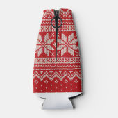 クリスマスセーター編み物パターン – 赤 ボトルクーラー (裏面)