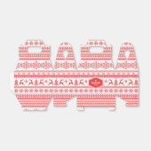 クリスマスセーター赤いフェアアイルパターンモノグラム フェイバーボックス (折り畳みなし)