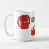 クリスマスセーター、ギフト、ホットココア コーヒーマグカップ (左)