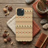 クリスマスセーター トナカイ柄 iPhoneケース