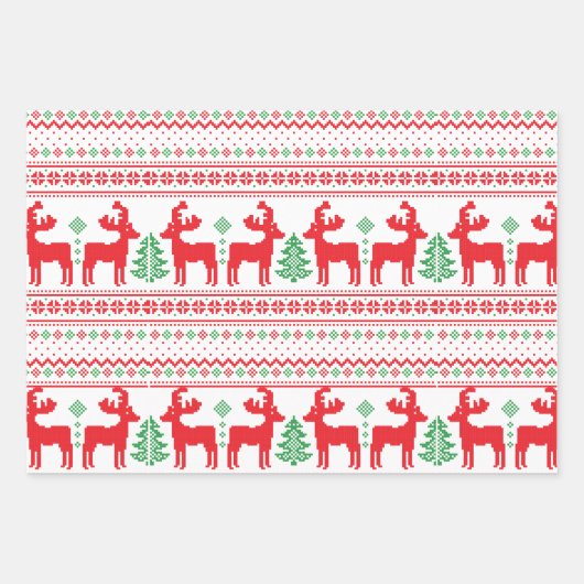 クリスマスセーター ラッピングペーパーシート (正面)