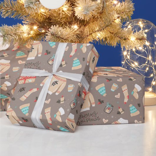 クリスマスセーター 冬 ラッピングペーパー (クリスマス)