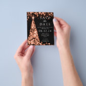 クリスマスセーブ・ザ・デイトバラ金ゴールドグラム招待状 チラシ (手)