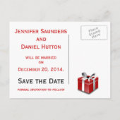 クリスマスセーブ・ザ・デート案内プレゼント 案内ポストカード (裏面)