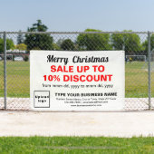 クリスマスセールのビジネス白い四角形4' x 2.5' 横断幕 (インサイチュ)