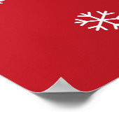 クリスマスセールのポスター、クリスマスセールのサイン雪だるま ポスター (角)