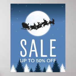 クリスマスセールの看板、編集可能な小売店販売 ポスター