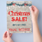 クリスマスセールフライヤーバークウッドユレタイド チラシ (手)