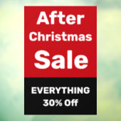 クリスマスセール後の店のウィンドウの固定シンボルや象徴 ウィンドウサイン (シート3)