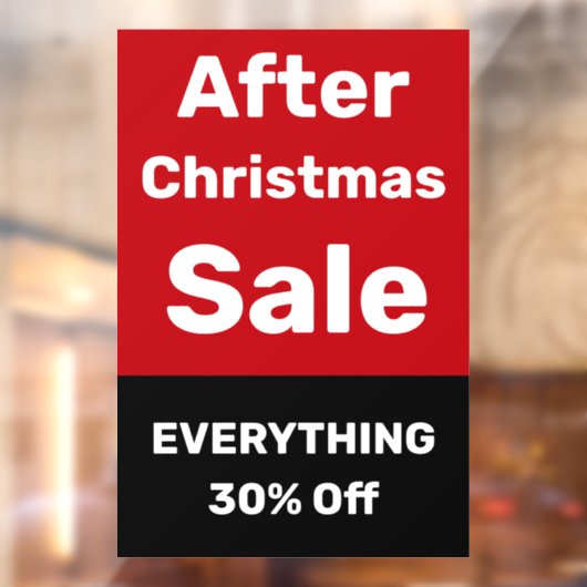 クリスマスセール後の店のウィンドウの固定シンボルや象徴 ウィンドウサイン (シート2)