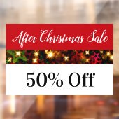 クリスマスセール後の店の看板ウィンドウが閉まる ウィンドウサイン (シート2)