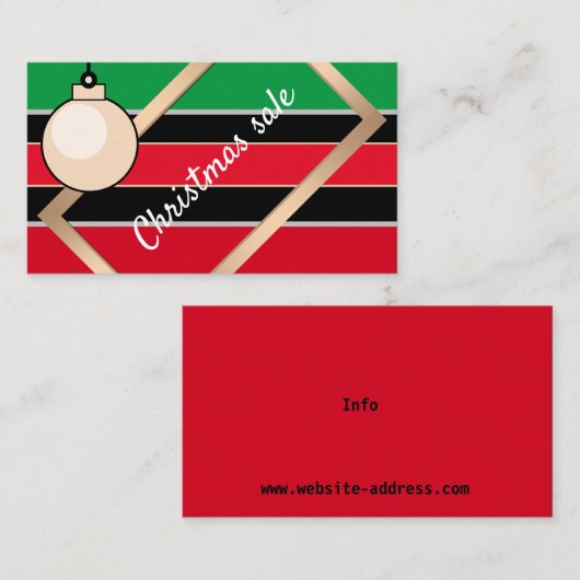 クリスマスセール 名刺 (正面/裏面)